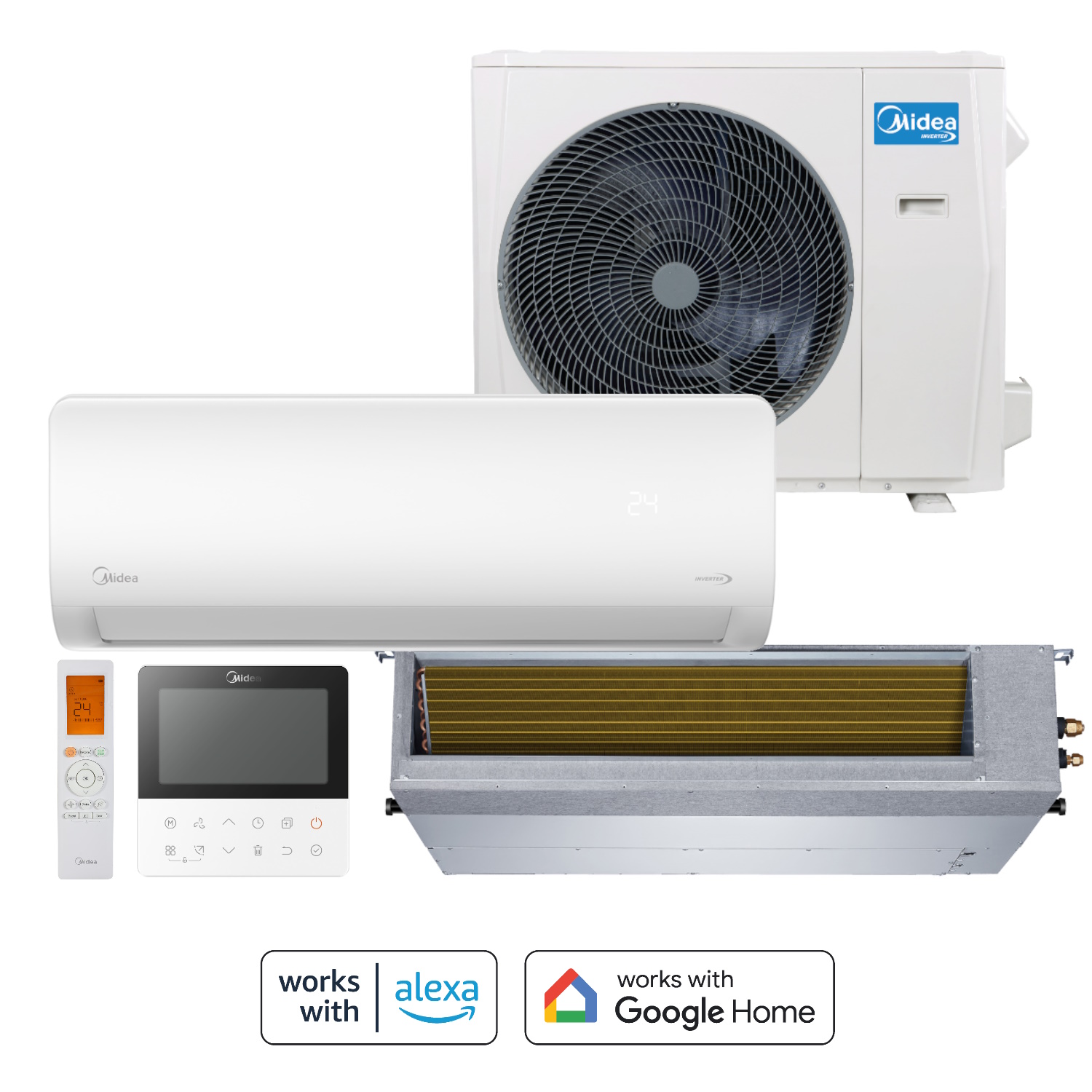 Midea Invetor Acondicionador de Aire Multisplit Inverter Smart MSAGMI-12HIW-01M