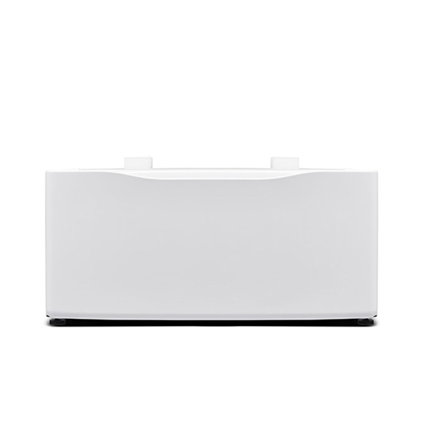 White Laundry Pedestal with Storage Drawer