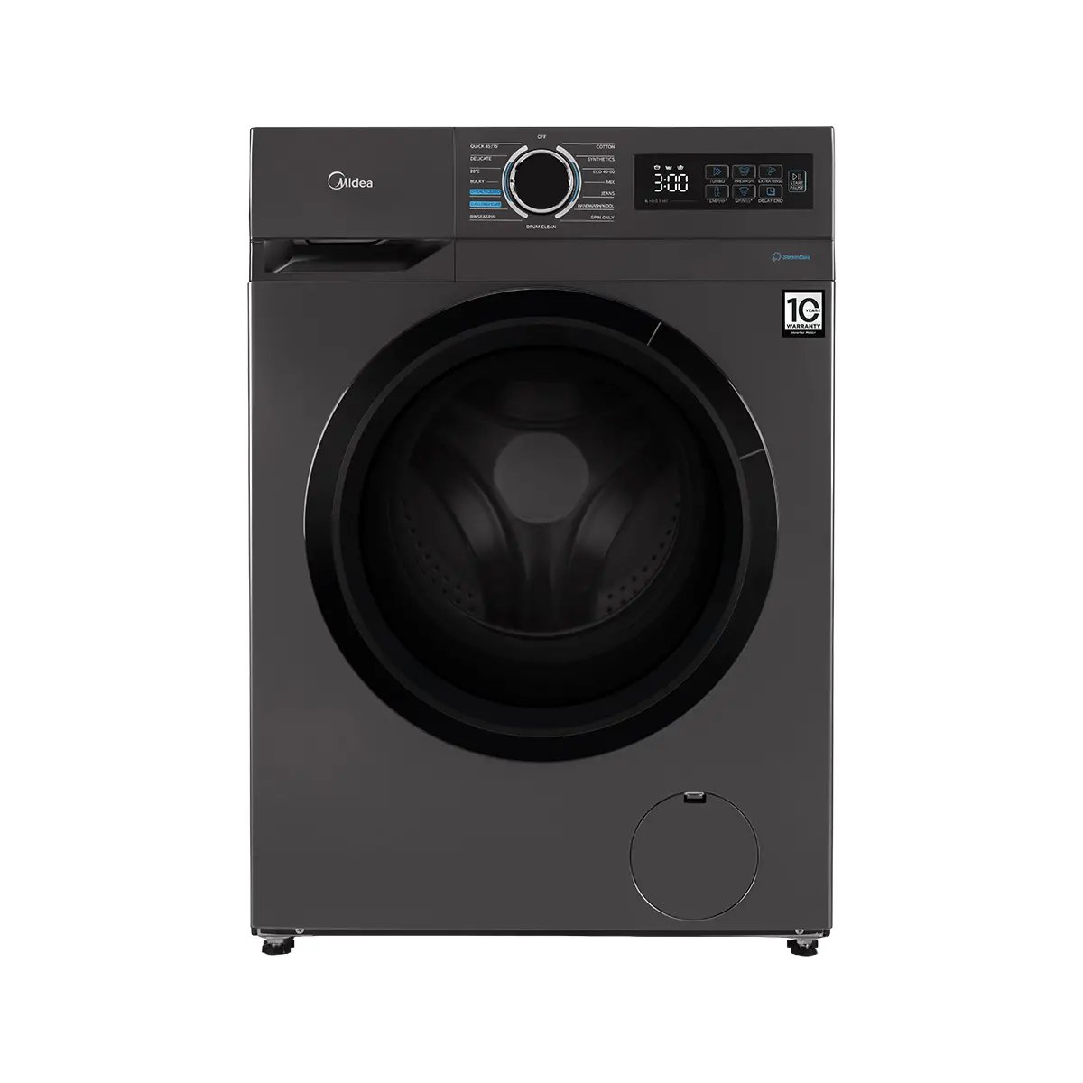 Midea 8 KG Front Load Washing Machine-Inverter Quattro Motor-Steam