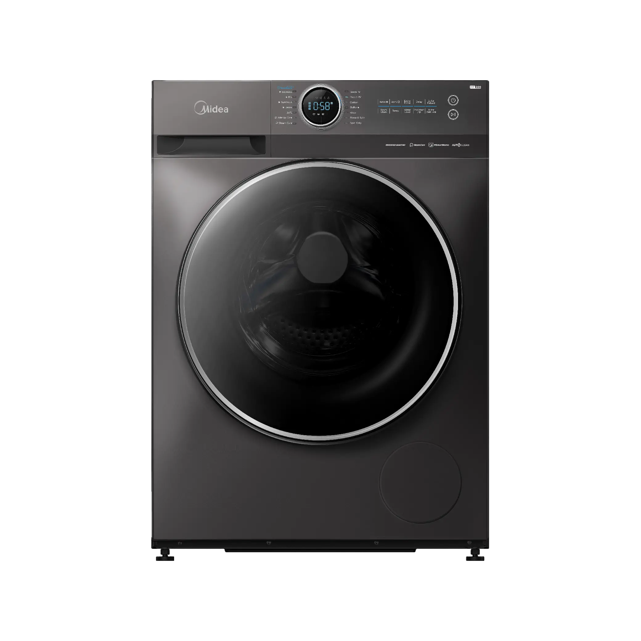Midea 9 KG Front Load Washing Machine-Inverter Quattro Motor-Steam