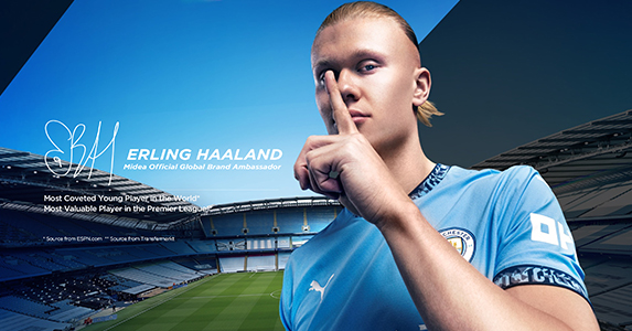 Erling Haaland devient ambassadeur mondial de Midea