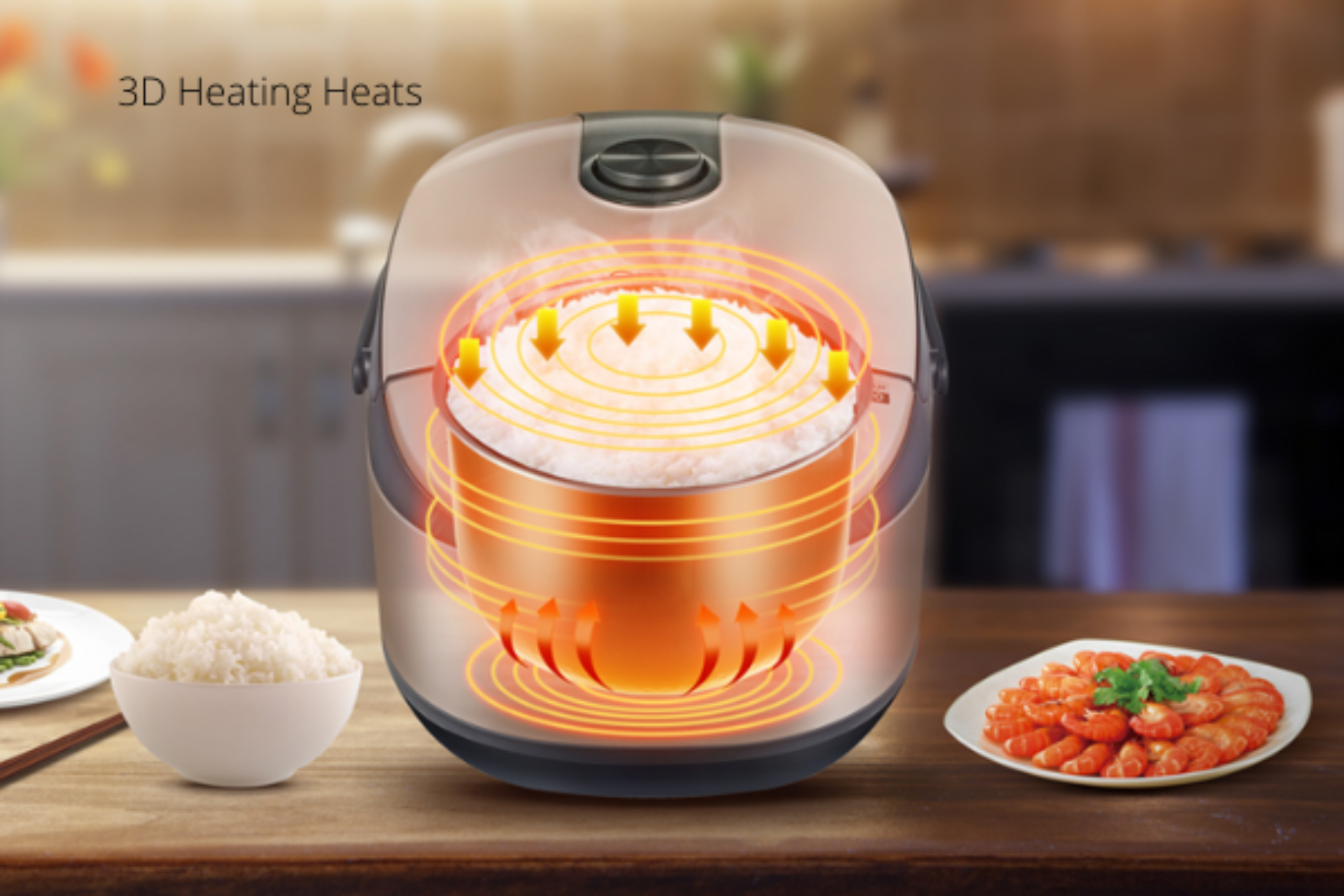 Midea rice cooker 4L household rice cooker smart appliances mini