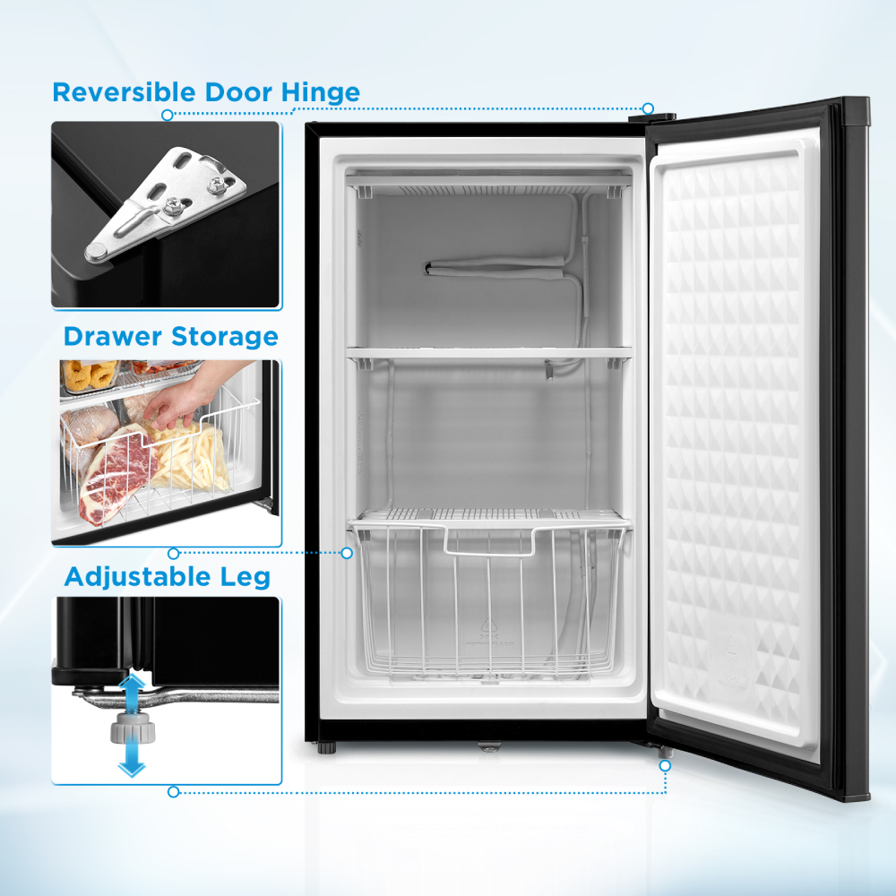 Midea 3 cu. ft. Mini Upright Freezer with Adjustable Temperature Controls - Thumbnail 5