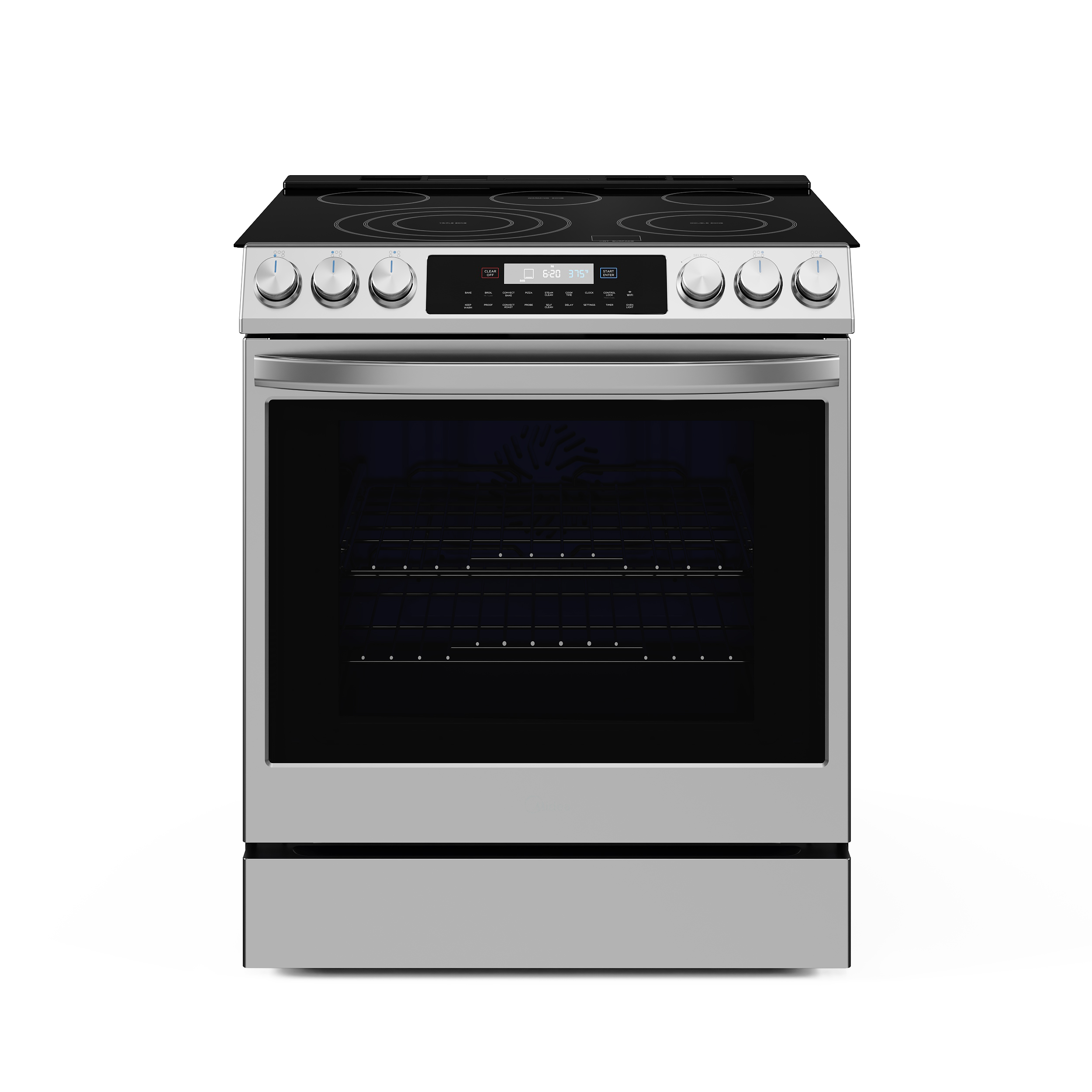slide in electric range with griddle