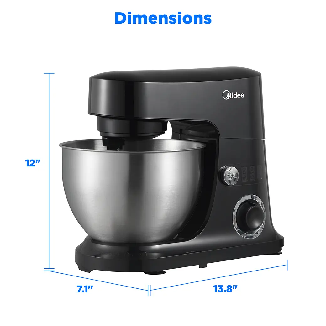 Midea 5-Quart 300-Watt Tilt-Head Stand Mixer (Black)