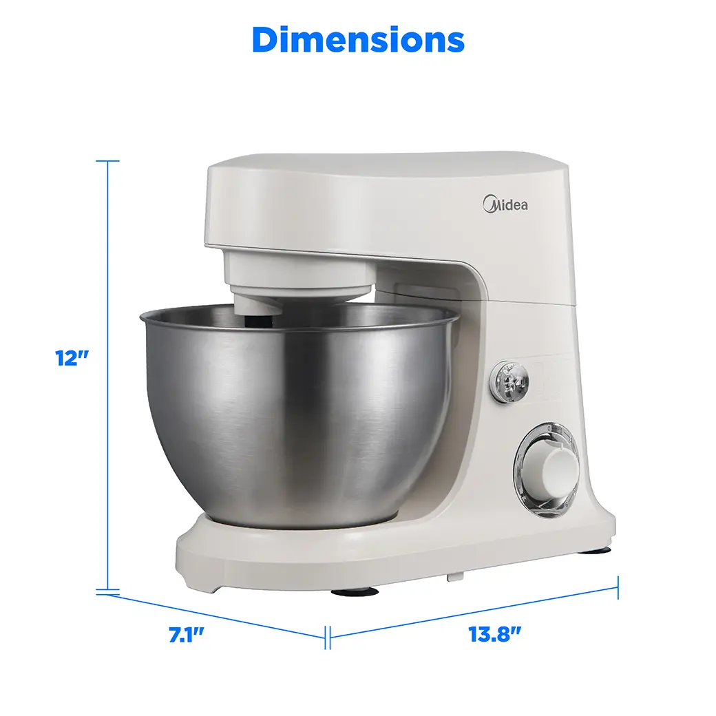 Midea 5-Quart 300-Watt Tilt-Head Stand Mixer (Cream)